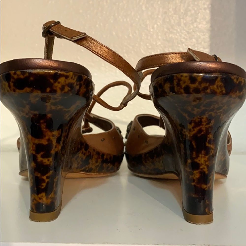 Cole Haan Bronze Wedge Jewel Strappy Sandals - Picture 5 of 16